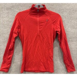 Icebreaker GT 220 Wool Blend, Red,1/4 Zip, Zip Pocket, Gorpcore, Outdoors, Sz Sm